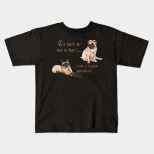 Dog, Bulldog, Cat, Shakespeare, Philosophy, Funny Kids T-Shirt